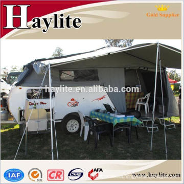 camping car trailer with tent